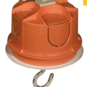 Boîte d'encastrement capribox point de centre ø 76x55 avec couvercle et piton. disponible abidjan cote d'ivoire.