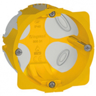 Boîte d'encastrement pour cloisons sèches 1 poste ø de perçage 67 mm  prof. disponible abidjan cote d'ivoire.