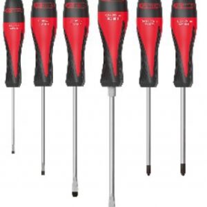 Boîte de 6 tournevis fente ultimate : 1x(3,5x75) - 1x(4,0x100) - 1x(5,5x125) - 1x(6,5x150) philips : 1x(ph1x75) - 1x(ph2x100). disponible abidjan cote d'ivoire.