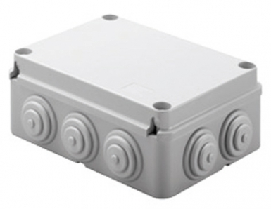 Boîte de dérivation étanche à vis 380x300x120 mm 12 entrées pvc gris. disponible abidjan cote d'ivoire.