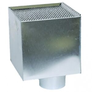 Boîte à eau avec grille - zinc naturel ø 100 mm dim. disponible abidjan cote d'ivoire.