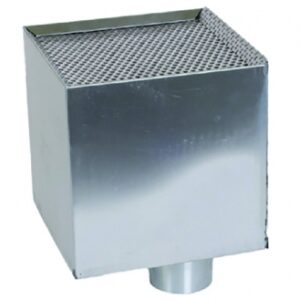 Boîte à eau avec grille - zinc naturel ø 80 mm dim. disponible abidjan cote d'ivoire.