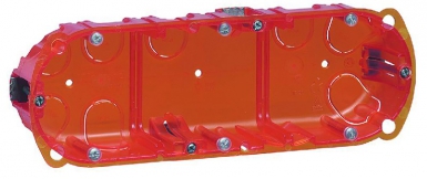 Boîte multimatériaux batibox 3 postes 6 à 8 modules montage vertical ou horizontal - profondeur 40 mm. disponible abidjan cote d'ivoire.