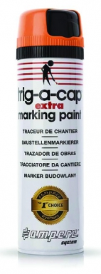 Bombe traceur trig-a-cap® extra - précis et fin tous supports - séchage 5 mn - 650ml - orange fluo. disponible abidjan cote d'ivoire.