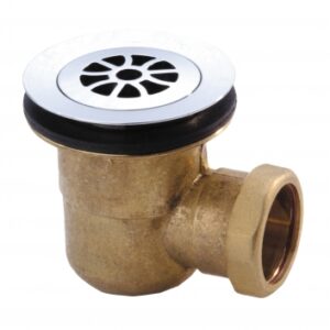 Bonde douche siphoïde ø 60 laiton - sortie horizontale demi-raccord 40x49 - grille inox. disponible abidjan cote d'ivoire.