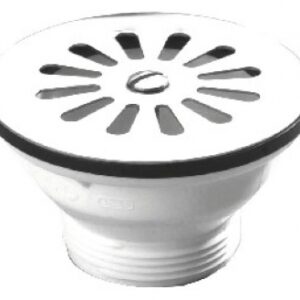 Bonde grille plate ø 84 mm - sortie 40 x 49 - pour évier grès et synthèse 1 bac perçage ø 60. disponible abidjan cote d'ivoire.