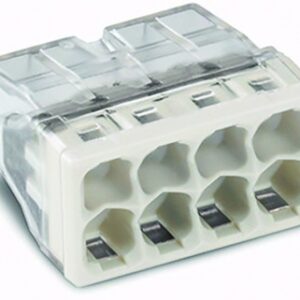 Borne auto pour 8 conducteurs couleur du boitier transparent couvercle gris clair 2,50 mm2 - cond. disponible abidjan cote d'ivoire.