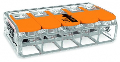 Borne pour 5 conducteurs avec levier de manipulation transparent - 6,00 mm2 - cond. disponible abidjan cote d'ivoire.