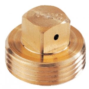 Bouchon mâle laiton - joint plat - tête carrée - filetage 6/20. disponible abidjan cote d'ivoire.