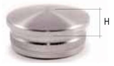 Bouchon manchonné bombé acier inoxydable tube ø 42,4 mm. disponible abidjan cote d'ivoire.