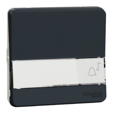 Bouton poussoir porte-etiquette - mureva styl - composable - ip55 - ik08 - gris. disponible abidjan cote d'ivoire.