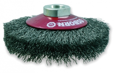 Brosse conique - fil ondulé acier 0,30 mm - ø 100 mm - ép. disponible abidjan cote d'ivoire.