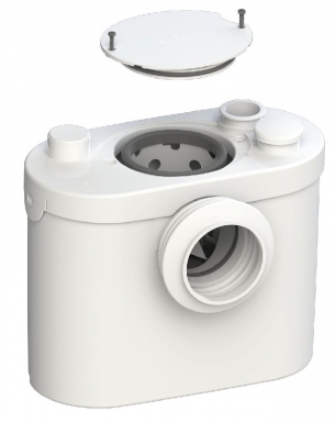 Broyeur wc sanibroyeur pro up : doté de 2 entrées, il permet d’installer un wc et un lavabo, dont il évacue les eaux usées à travers un tuyau de 22 à 32 mm de diamètre, jusqu’à 5 mè. disponible abidjan cote d'ivoire.