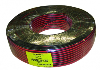 Câble hifi 2x0,75 noir et rouge - rouleau de 100 m. disponible abidjan cote d'ivoire.
