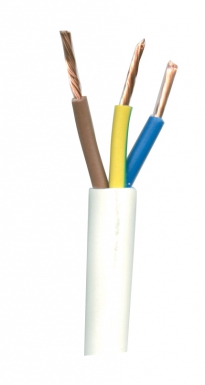 Câble souple ho5vv-f âme cuivre nu câblé 3g0,75 mm2 poids 65 kg/km blanc - couronne de 100 m - tarifé au 100 ml. disponible abidjan cote d'ivoire.