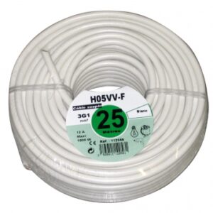 Câble souple ho5vv-f âme cuivre nu câblé 3g2,5 mm2 blanc - rouleau 25 m - tarifé à la pièce. disponible abidjan cote d'ivoire.