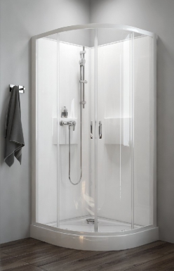 Cabine izibox 2 1/4 de rond - l900 x l900 - h 2020 - vitrage verre. disponible abidjan cote d'ivoire.