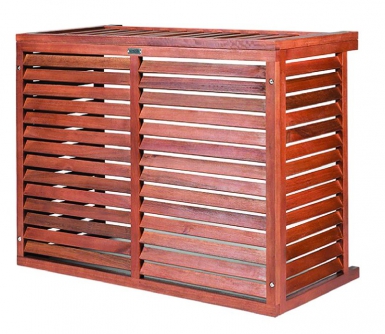 Cache-climatiseur bois exotique lames persiennes decoclim b m - l 1050 x p 510 x h 835 mm - medium. disponible abidjan cote d'ivoire.