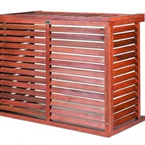 Cache-climatiseur bois exotique lames persiennes decoclim b s - l 900 x p 450 x h 680 mm - small. disponible abidjan cote d'ivoire.