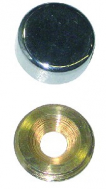 Cache-tête de vis 2 pièces ø 20 mm modèle cylindrique laiton chromé cond. disponible abidjan cote d'ivoire.