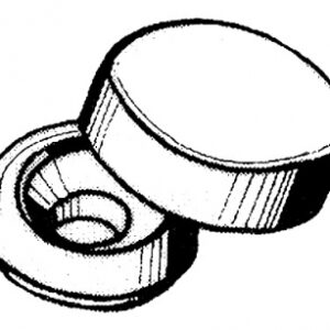 Cache vis écrou blanc plastique 2 pièces ø 19,5x7 mm ( les 100 pièces )​. disponible abidjan cote d'ivoire.