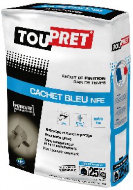 Cachet bleu - enduit de lissage extra fin pour tous matériaux - intérieur - 25 kg. disponible abidjan cote d'ivoire.