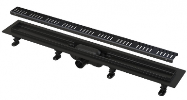 Caniveau de douche i-drain - lg 650 mm - grille noir mat. disponible abidjan cote d'ivoire.