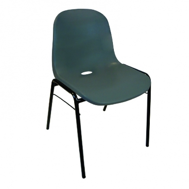 Chaise coquille empilable en polypropylène - coloris anthracite. disponible abidjan cote d'ivoire.