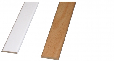 Chant-plat revêtue blanc 2 angles arrondis 5x30 mm lg. disponible abidjan cote d'ivoire.