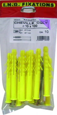 Cheville cqlt-r ø 10 x 100 mm sachet de 10. disponible abidjan cote d'ivoire.