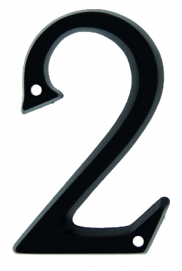 Chiffre 2 zamack noir haut 95 mm. disponible abidjan cote d'ivoire.