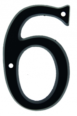 Chiffre 6 zamack noir haut 95 mm. disponible abidjan cote d'ivoire.