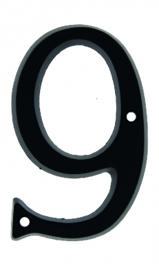 Chiffre 9 zamack noir haut 95 mm. disponible abidjan cote d'ivoire.