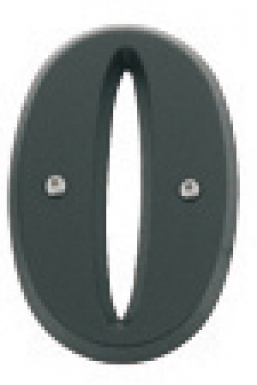 Chiffre en relief numéro 0 " zamak " noir. disponible abidjan cote d'ivoire.
