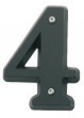 Chiffre en relief numéro 4 " zamak " noir. disponible abidjan cote d'ivoire.