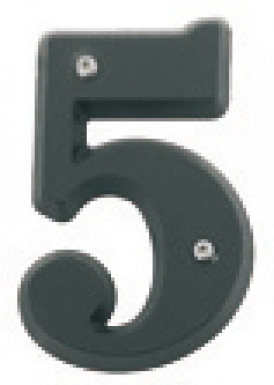 Chiffre en relief numéro 5 " zamak " noir. disponible abidjan cote d'ivoire.