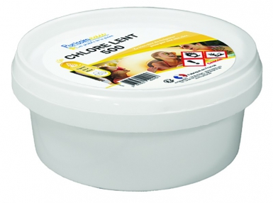 Chlore lent 500 sans borique - bloc individuel de 500 g - seau 5 kg. disponible abidjan cote d'ivoire.