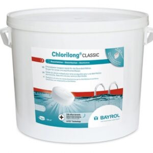 Chlore lent chlorilong classic - galets 250 g - seau 10 kg. disponible abidjan cote d'ivoire.