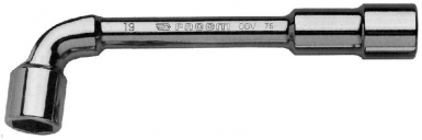 Clé à pipe débouchée ogv 6/6 pans - ouverture 7 mm chromé satiné - long. disponible abidjan cote d'ivoire.