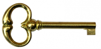 Clés n° 30 clé forée en 42 mm laiton poli 42 mm ajustée​​ ​. disponible abidjan cote d'ivoire.