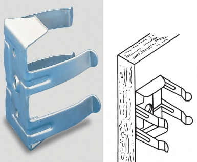 Clip de plinthe acier zingué pour tube ø 28 mm . disponible abidjan cote d'ivoire.