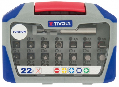 Coffret 22 embouts torsion 3-4,5-5,5-6,5 / pz 1-2-3 / ph 1-2-3 - tx 8-10-15-20-25-27-30 - hexa 3-4-5-6. disponible abidjan cote d'ivoire.