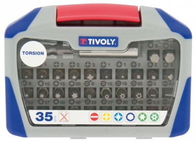 Coffret 35 embouts torsion 3-4,5-5,5-6,5 / pz 1x2-2x2-3 / ph 1x2-2x2-3 - tx 8-10-15-20-25-27-30-40 - ttx 8-10-15-20-25-27-30-40 - hexa 3-4-5-6. disponible abidjan cote d'ivoire.