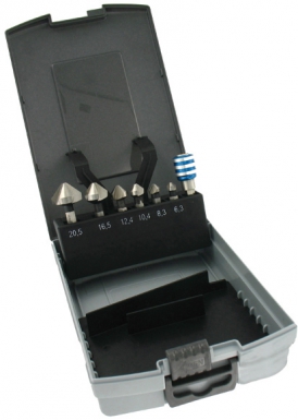 Coffret 6 fraises : ø 6,3 - 8,3 - 10,4 - 12,4 - 16,5 - 20 / 5 mm queue hexa 1/4". disponible abidjan cote d'ivoire.