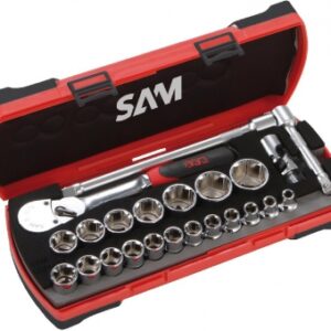 Coffret bi-matière de 23 outils et accessoires 1/2" avec cliquet chantier. disponible abidjan cote d'ivoire.