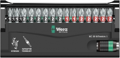 Coffret bit-check 30 bitorsion 1 : 29 embouts bitorsion + 1 porte-embouts rapidaptor (1/4"x50 / ph 1x25/2x25/3x25 / pz 1x25/2x25/3x25 / tx 10x25/15x25/20x25/25x25/30x25/40x25). disponible abidjan cote d'ivoire.
