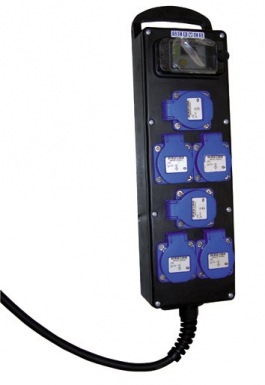 Coffret corps de métier 6 prises 16a 3p 230v nf disjoncteur différentiel câble de 2 mètres et fiche. disponible abidjan cote d'ivoire.