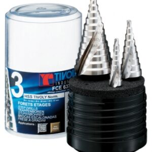 Coffret de 3 forets amplificateur de trou - ø 4-12 + ø 4-20 + ø 4-30 mm. disponible abidjan cote d'ivoire.