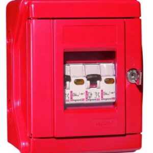 Coffret de sécurité plexo équipé ip 55 - ik 07 - 2 disj p+n (16 a et 10 a). disponible abidjan cote d'ivoire.