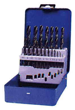 Coffret métal 25 forets métaux hss de ø 1 à 13 par 1/2 mm. disponible abidjan cote d'ivoire.